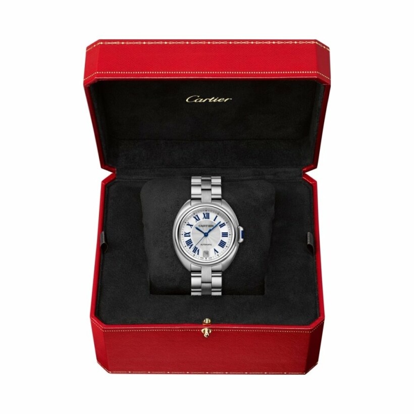 Clé de Cartier watch, 35mm, automatic movement, steel