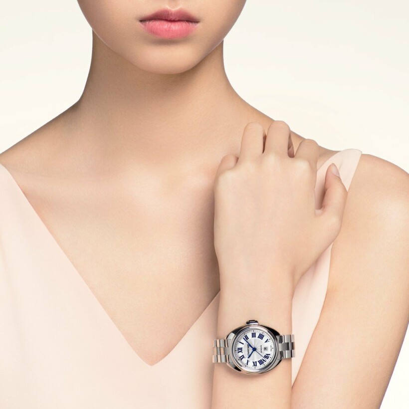 Clé de Cartier watch, 35mm, automatic movement, steel