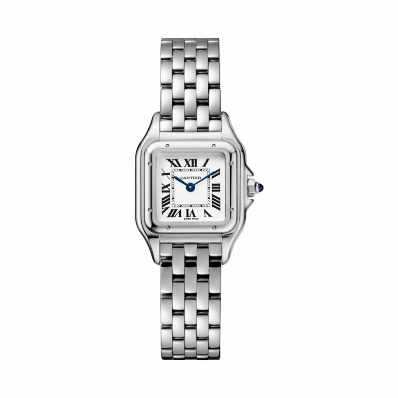 Panthère de Cartier watch, small model, Small model, quartz movement, steel
