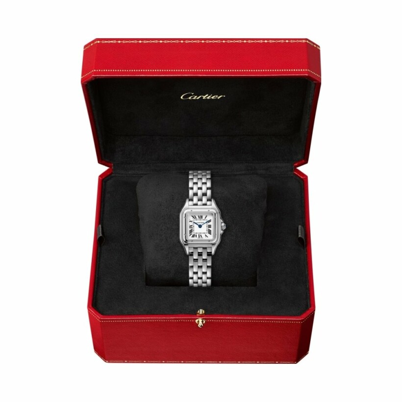 Panthère de Cartier watch, small model, Small model, quartz movement, steel