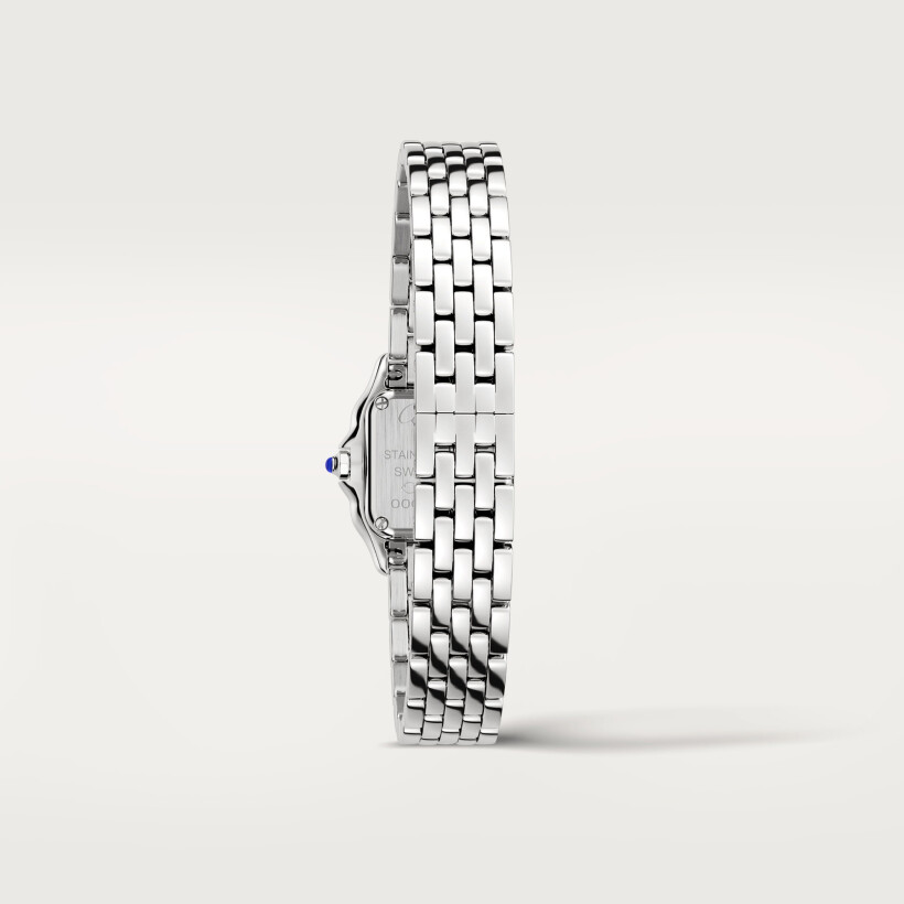Panthère de Cartier watch, Mini model, quartz movement, steel