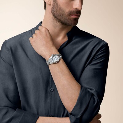 Montre Roadster Moyen modèle, mouvement automatique, acier, bracelets métal et cuir interchangeables