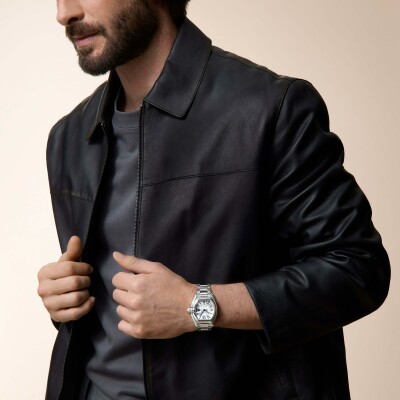 Montre Roadster Grand modèle, mouvement automatique, acier, bracelets métal et cuir interchangeables