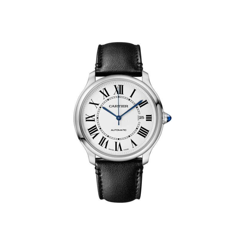 Ronde Must de Cartier watch, 40 mm, automatic movement, steel, strap made without animal materials