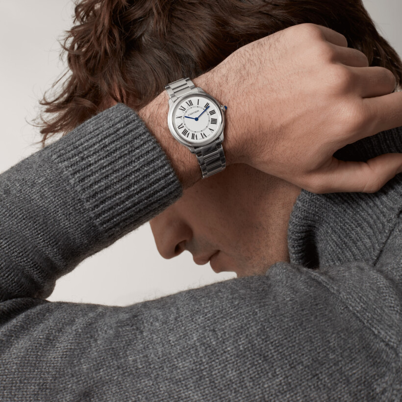 Ronde Must de Cartier watch, 36 mm, quartz movement, steel