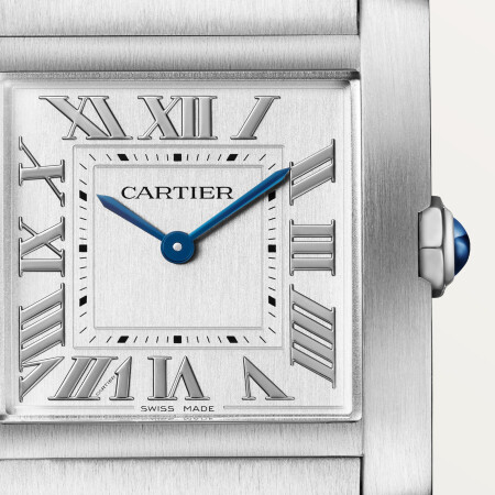 Montre Cartier Tank Française Moyen modèle, mouvement quartz, acier