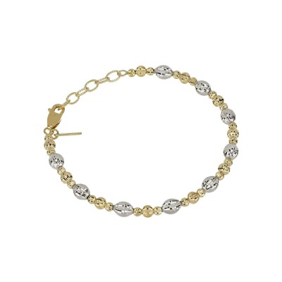 Bracelet Desmos Crystal en argent doré, 16.5 cm