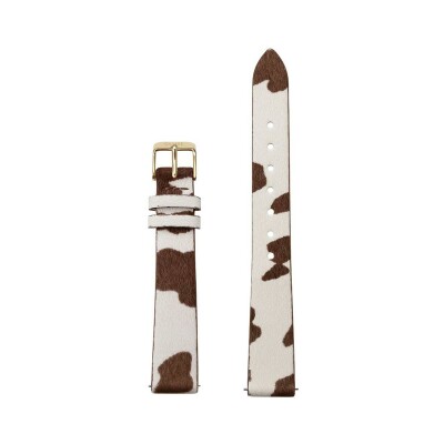 Bracelet de montre Cluse 14 mm Cow Print Leather, Gold Colour