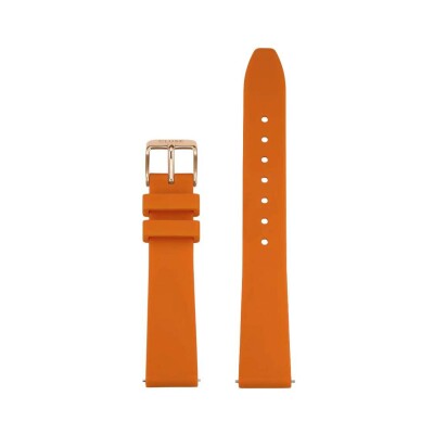 Bracelet de montre Cluse 16 mm Silicone Orange, Rose Gold Colour