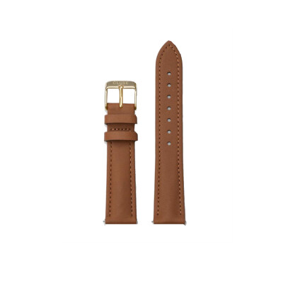 Bracelet de montre Cluse 18 mm Leather Caramel, Gold