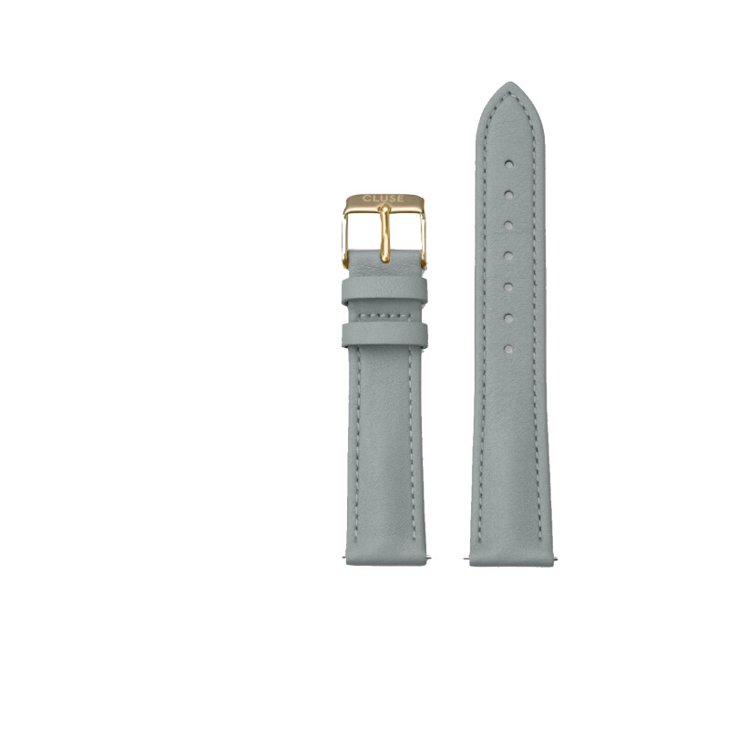 Bracelet de montre Cluse 18 mm leather grey, gold
