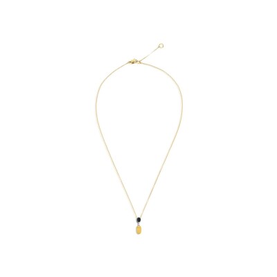 Collier Nanis Dancing Mystery Black en or jaune, diamants et onyx