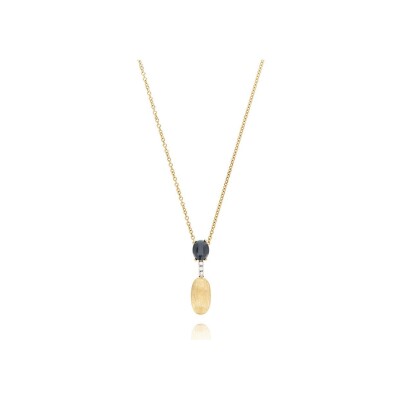 Collier Nanis Dancing Mystery Black en or jaune, diamants et onyx