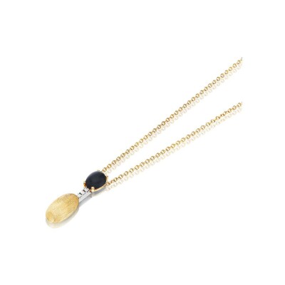 Collier Nanis Dancing Mystery Black en or jaune, diamants et onyx