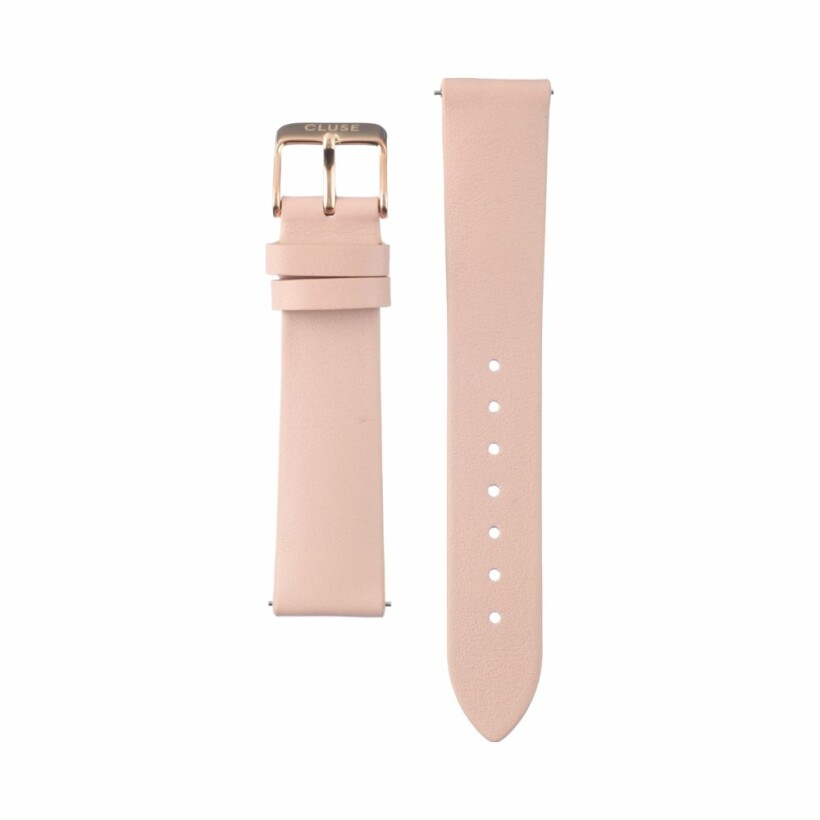 Bracelet de montre Cluse en cuir, pink, 18mm