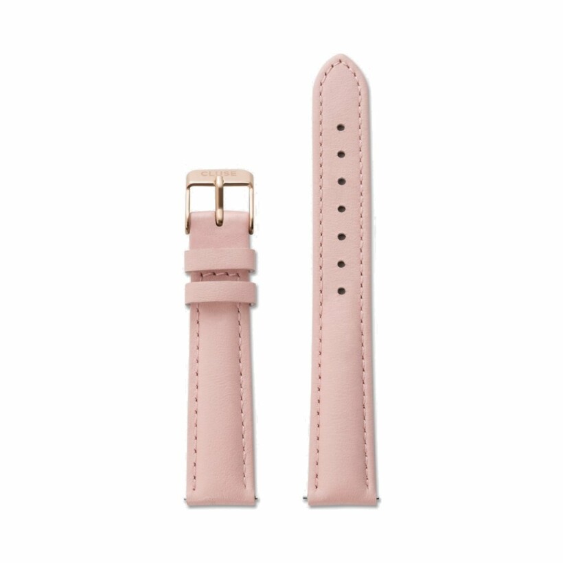 Bracelet de montre Cluse en cuir, pink, 16mm