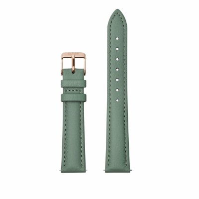 Bracelet de montre Cluse en cuir Stone Green/Rose Gold, 16mm