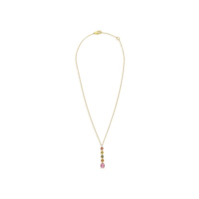 Collier Nanis Dancing Tourmalines en or jaune, diamants et tourmaline