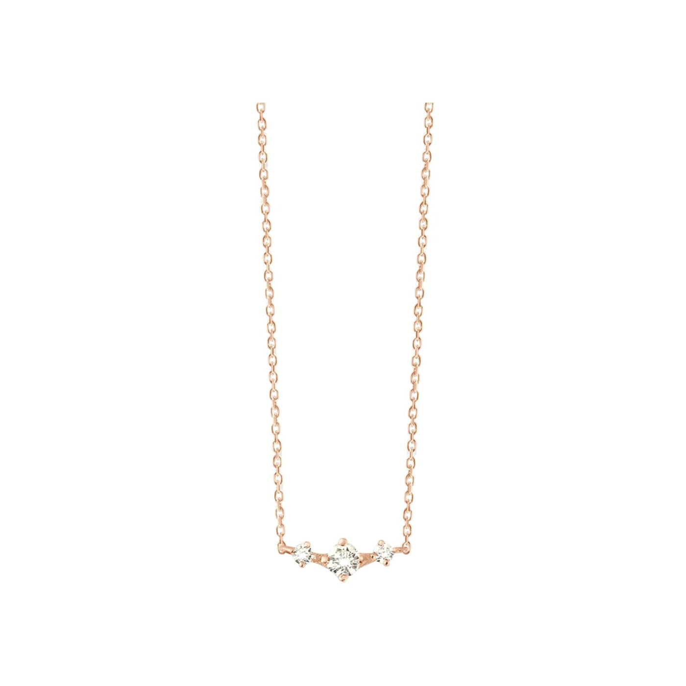 Collier Vanrycke Stardust en or rose et diamants