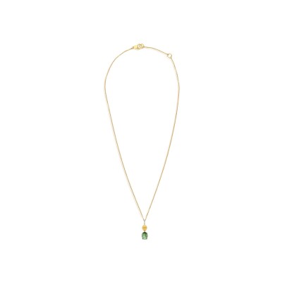 Collier Nanis Dancing Tourmalines en or jaune, diamants et tourmaline