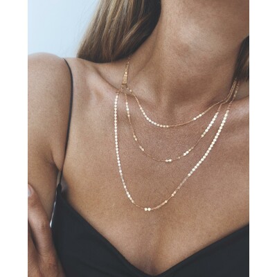 Collier Vanrycke Skin Tattoo en or rose