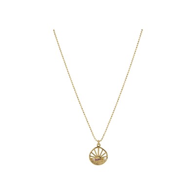 Collier Une A Une Copacabana en laiton doré