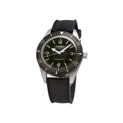 Montre CARLINGUE DIVER HERITAGE Diver 01 Noir CT-001-B