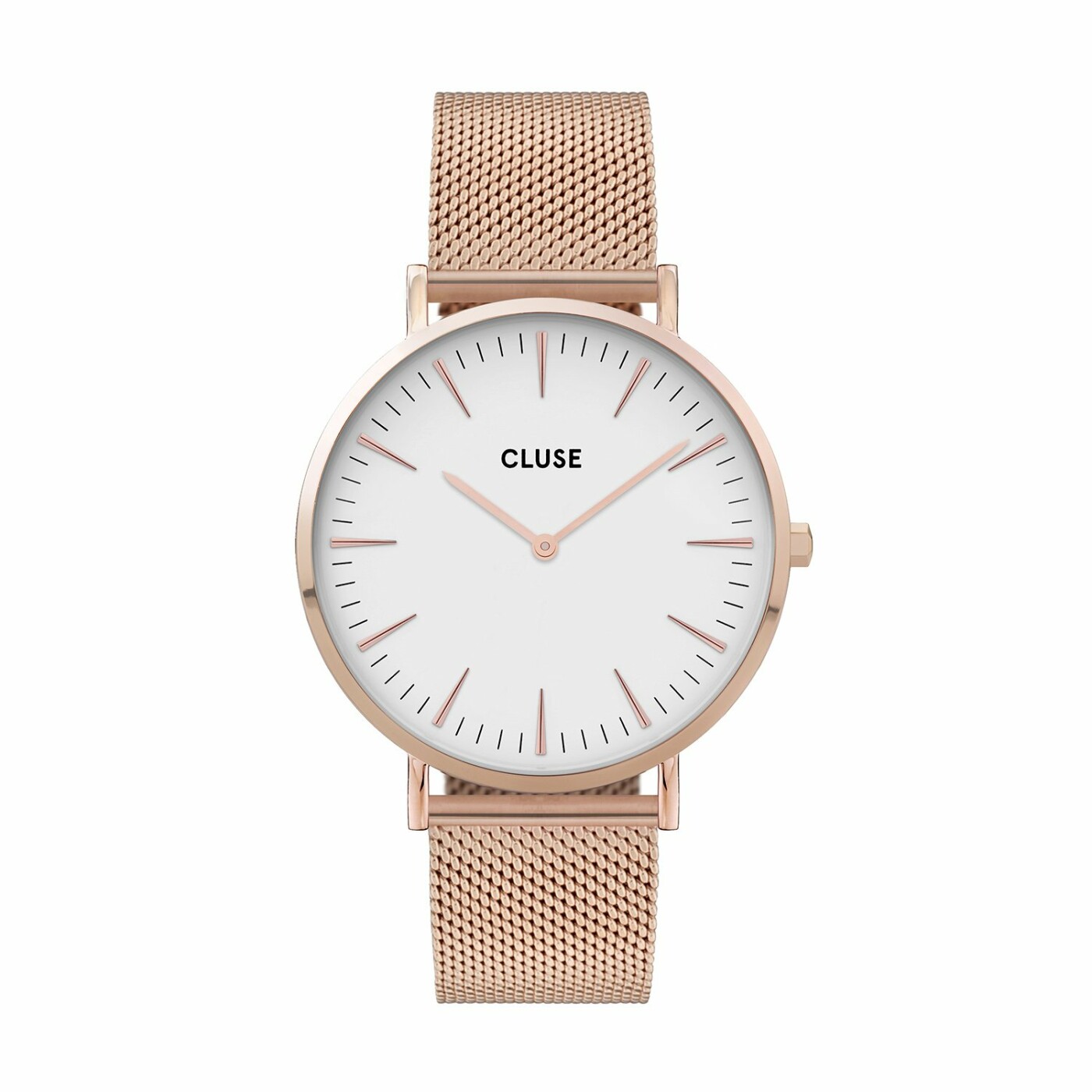 Montre Cluse Boho Chic Mesh, Rose Gold, White/Rose Gold