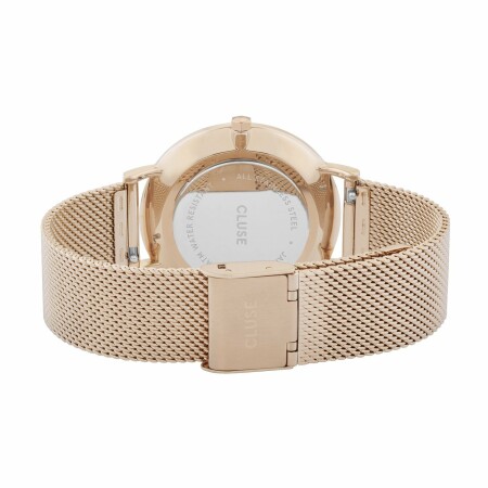 Montre Cluse Boho Chic Mesh, Rose Gold, Black/Rose Gold