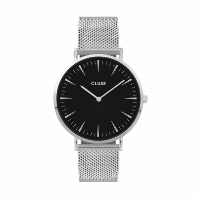 Montre Cluse Boho Chic Mesh, Silver, Black/Silver