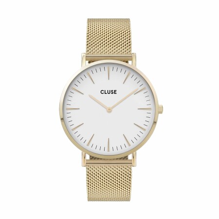 Montre Cluse Boho Chic Mesh, Gold, White/Gold