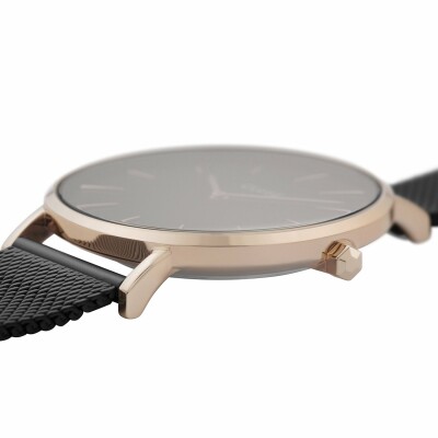 Montre Cluse Boho Chic Mesh, Rose Gold, Black/Black