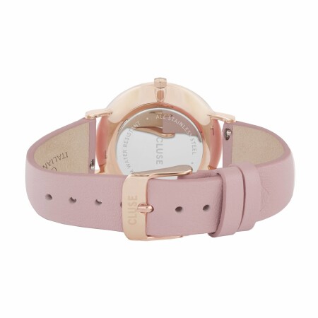 Montre Cluse Boho Chic Leather, Rose Gold, White/Pink