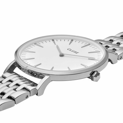 Montre Cluse Boho Chic Multi-Link Silver White/Silver