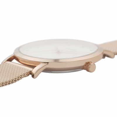 Montre Cluse Pavane Mesh, Rose Gold, White/Rose Gold