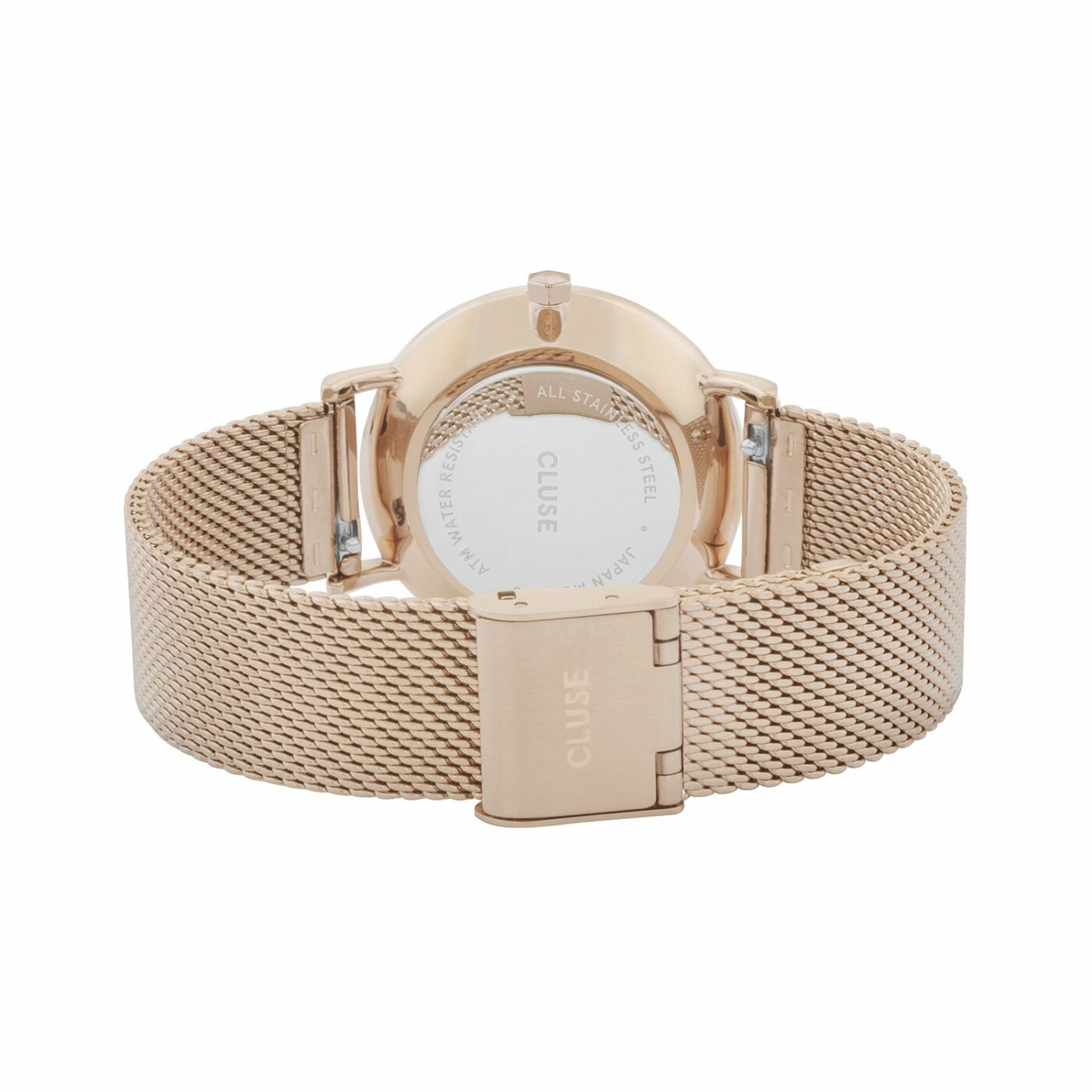 Montre Cluse Minuit Mesh, Rose Gold, White/Rose Gold