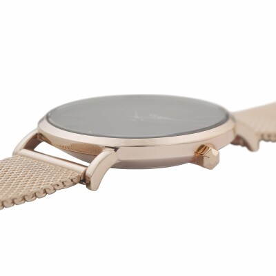 Montre Cluse Minuit Mesh, Rose Gold, Black/Rose Gold