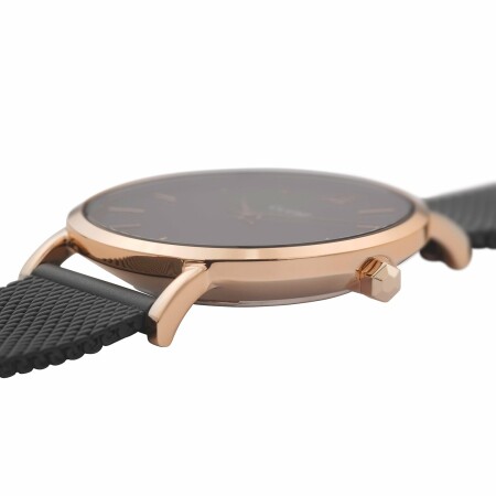 Montre Cluse Minuit Mesh, Rose Gold, Black/Black