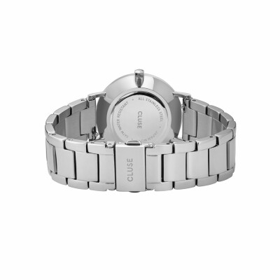 Montre Cluse Minuit 3-Link Silver White/Silver