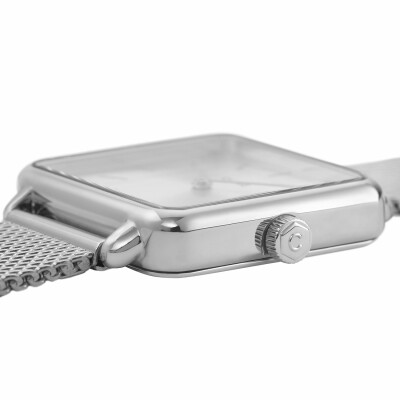 Montre Cluse La Tétragone Mesh, Silver, Soft Silver/Silver