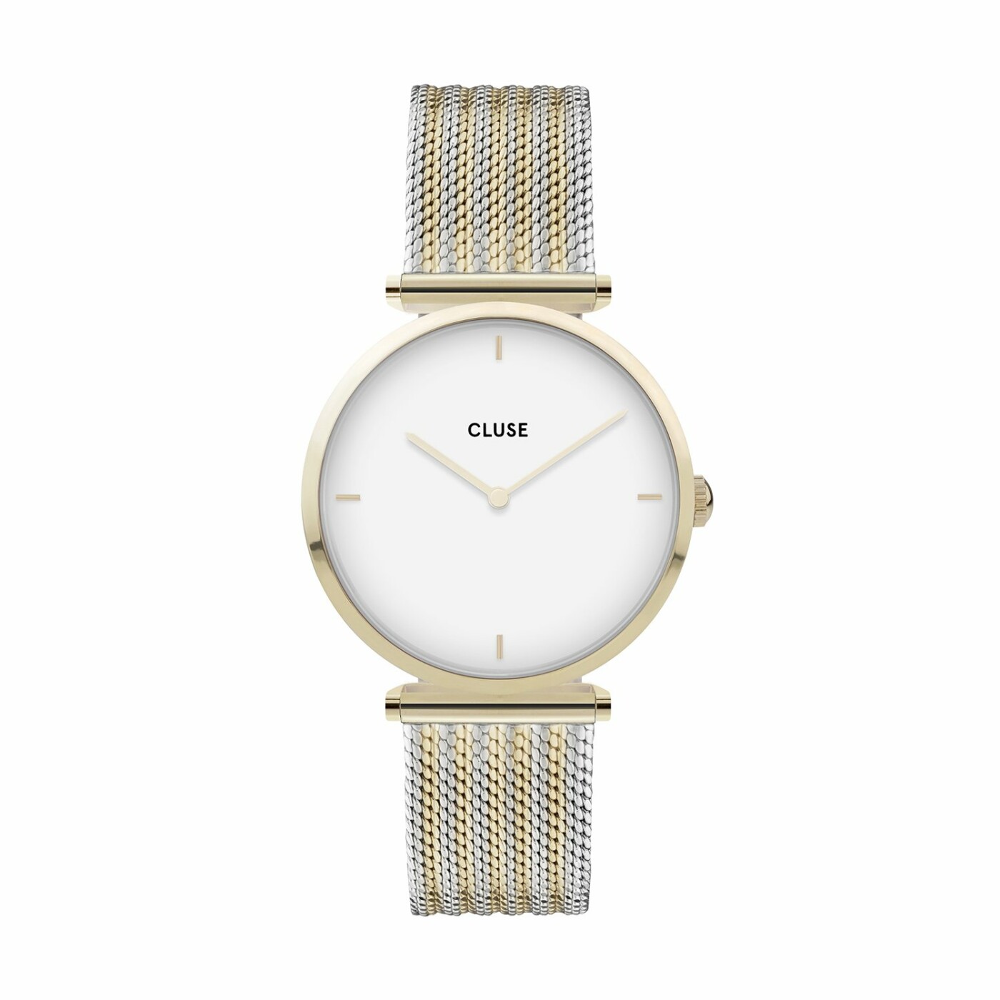 Montre Cluse Triomphe Mesh, Gold, White/Silver/ Gold