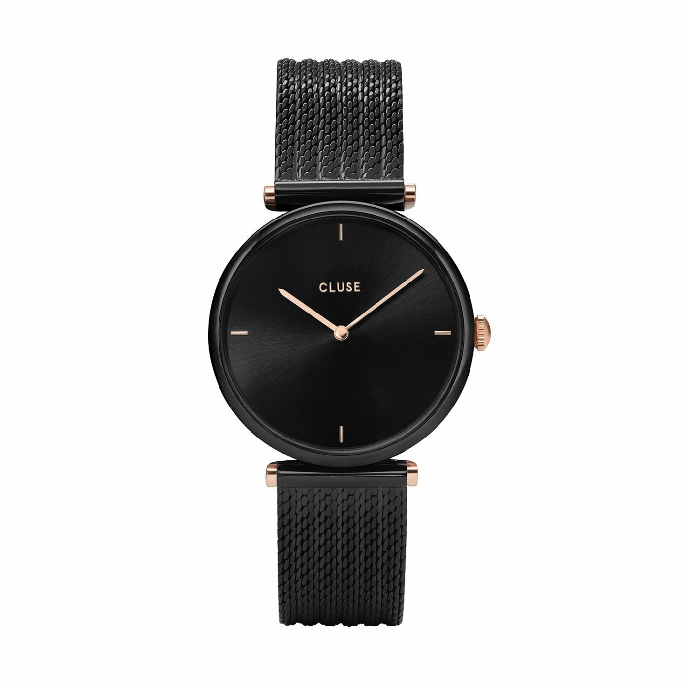 Montre Cluse Triomphe Mesh, Black, Black/Black