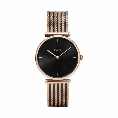 Montre Cluse Triomphe Mesh Rose Gold Black/Black/Rose Gold