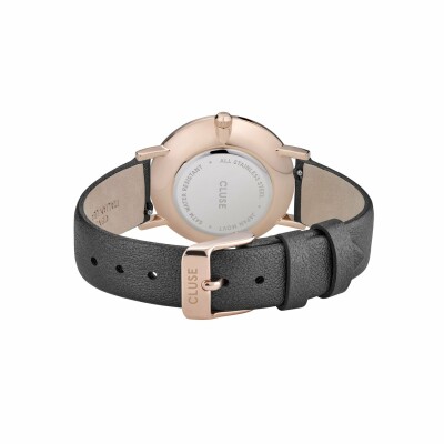 Montre Cluse Le Couronnement Leather Rose Gold Dark Grey/Dark Grey