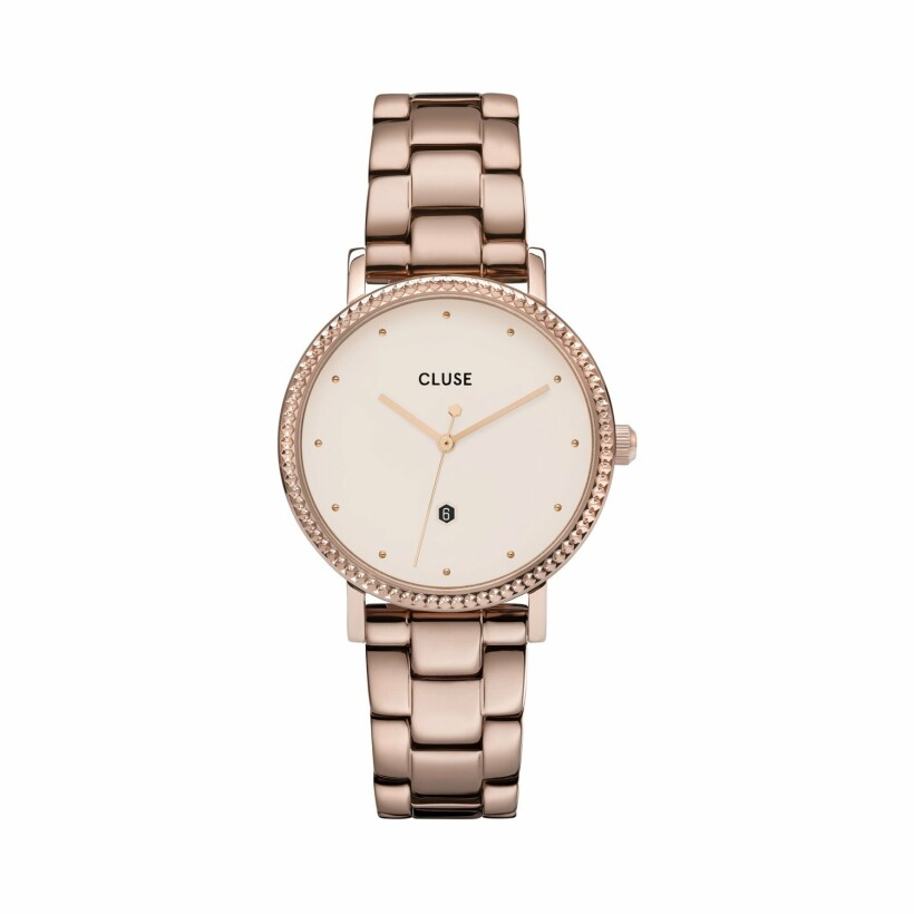 Montre Cluse Le Couronnement 3-Link Rose Gold Winter white/Rose Gold