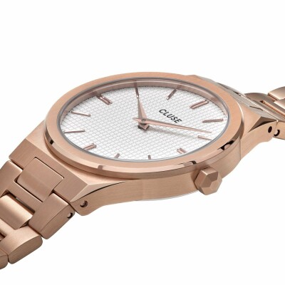 Montre Cluse Vigoureux H-Link Rose gold Snow White/Rose Gold