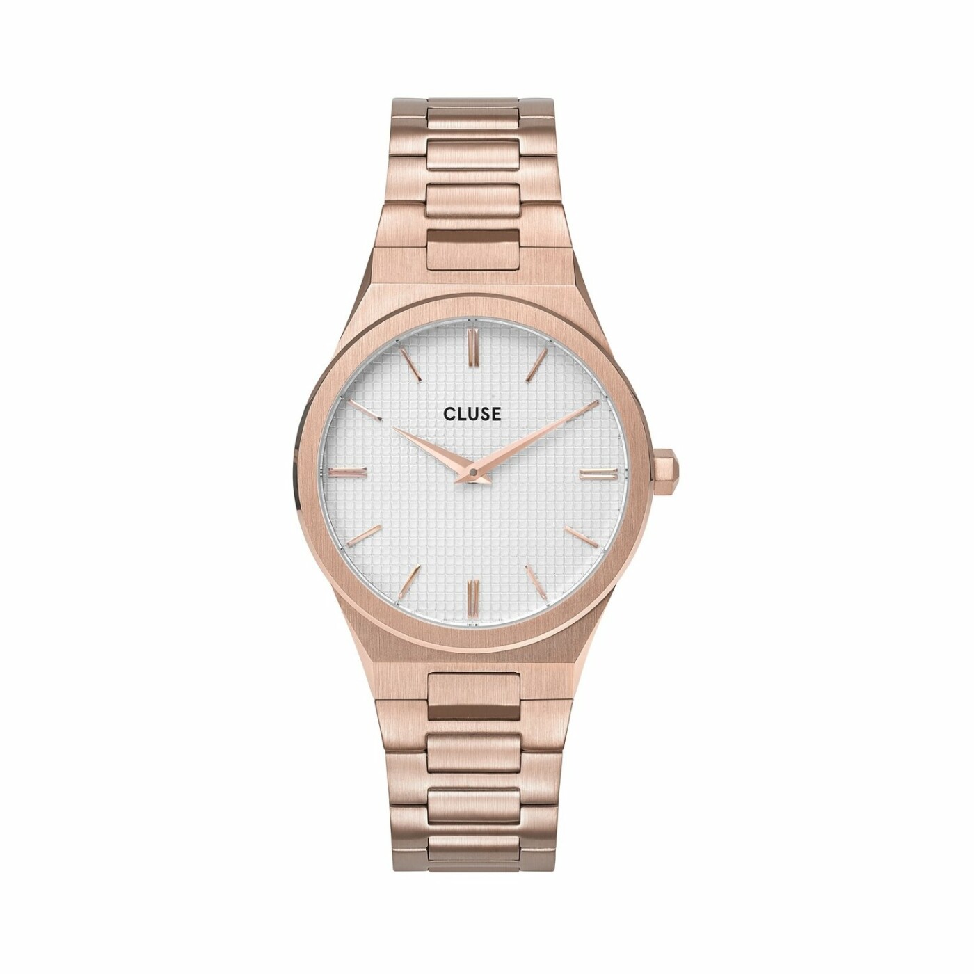 Montre Cluse Vigoureux H-Link Rose gold Snow White/Rose Gold