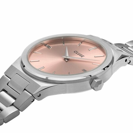 Montre Cluse Vigoureux, Silver, Soft Salmon/Silver