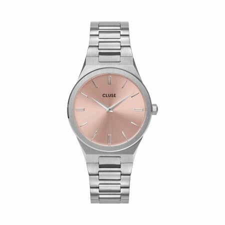 Montre Cluse Vigoureux, Silver, Soft Salmon/Silver