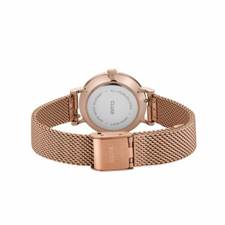 Montre Cluse Boho Chic Petite Mesh, Rose Gold, White/Rose Gold